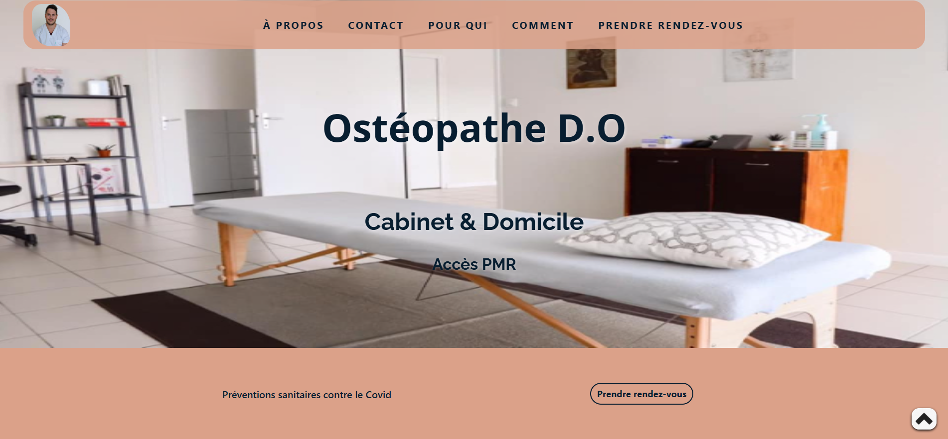 Capture d'écran du site Ostéo Jo