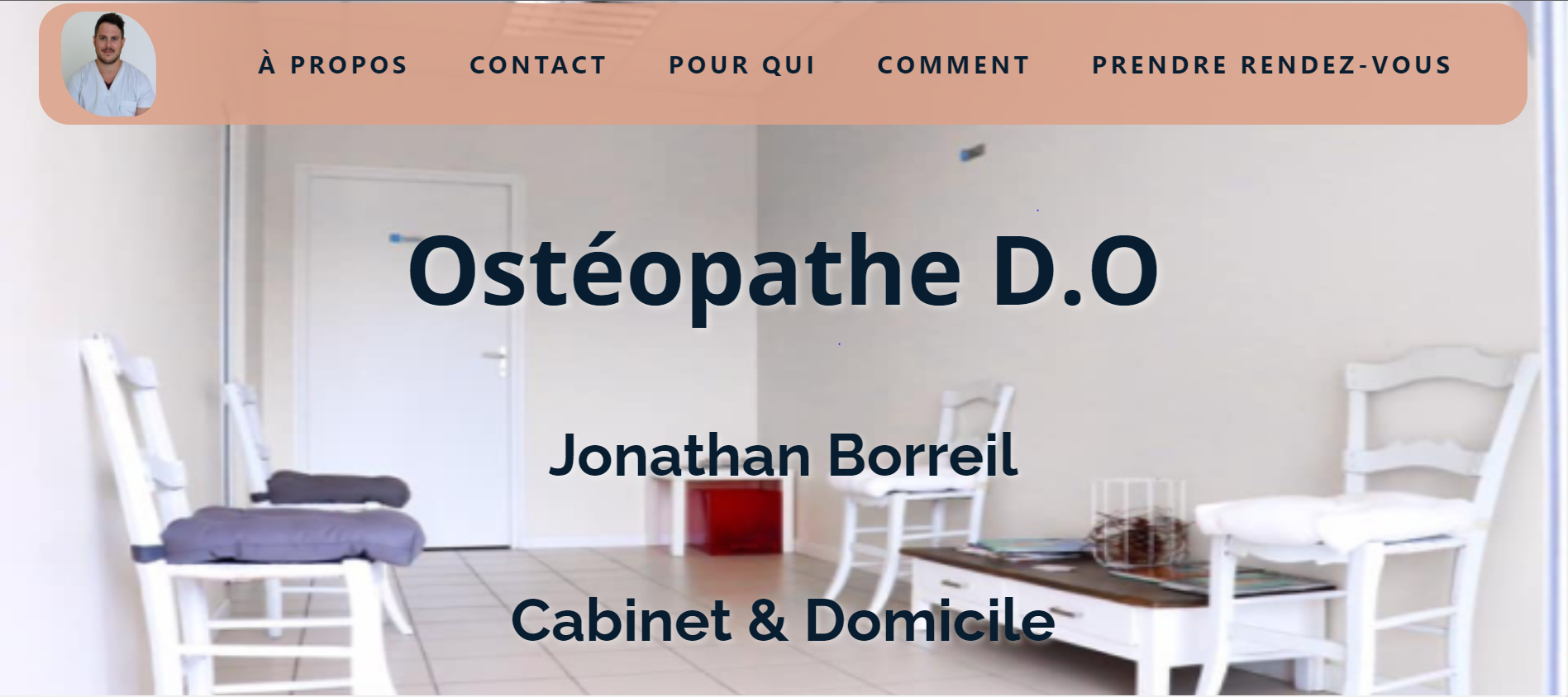 Capture d'écran du site Ostéo Jo